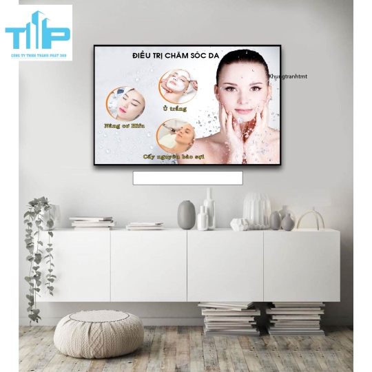 khung tranh  chăm sóc điều trị tráng gương trang trí spa thẩm mỹ viện
