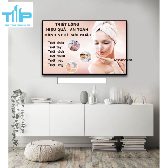 khung tranh  chăm sóc điều trị tráng gương trang trí spa thẩm mỹ viện