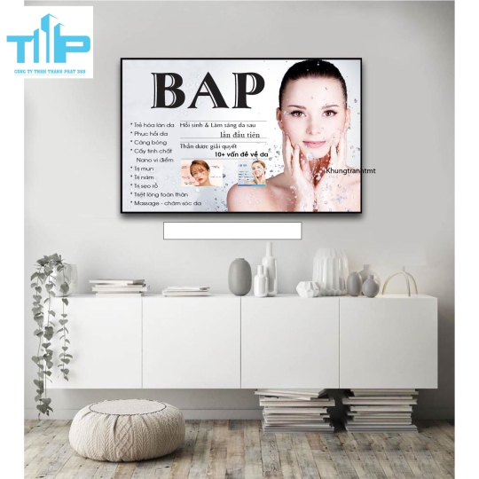 tranh tráng trí tráng gương cho spa thẩm mỹ viện về chăm sóc da 