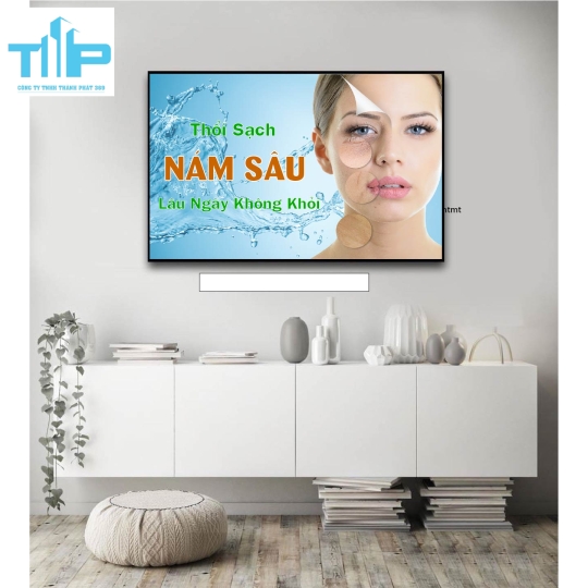 tranh tráng trí tráng gương cho spa thẩm mỹ viện về chăm sóc da 