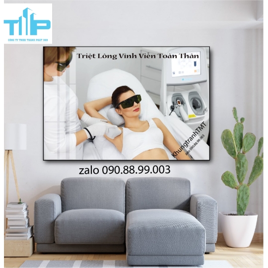 khung tranh tráng gương tranh triệt lông công nghệ mới 