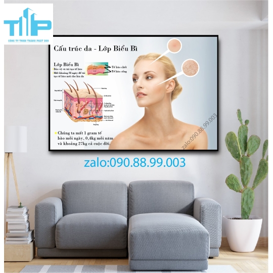 Tranh chăm sóc da  cho spa
