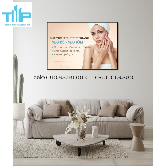 Tranh tráng gương cho spa 
