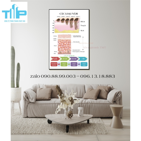 Tranh tráng gương trang trí thẩm mỹ viện 