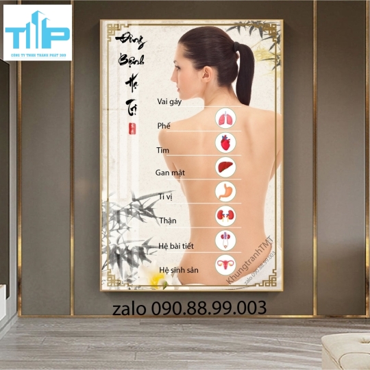 khung tranh dưỡng sinh trị liệu cổ vai gáy