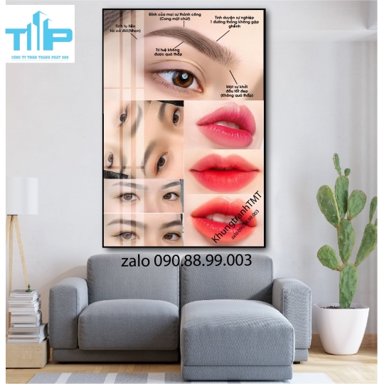 Khung tranh tráng gương tranh phun xăm