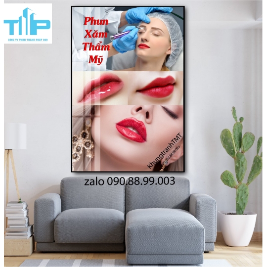 Khung tranh tráng gương tranh phun xăm