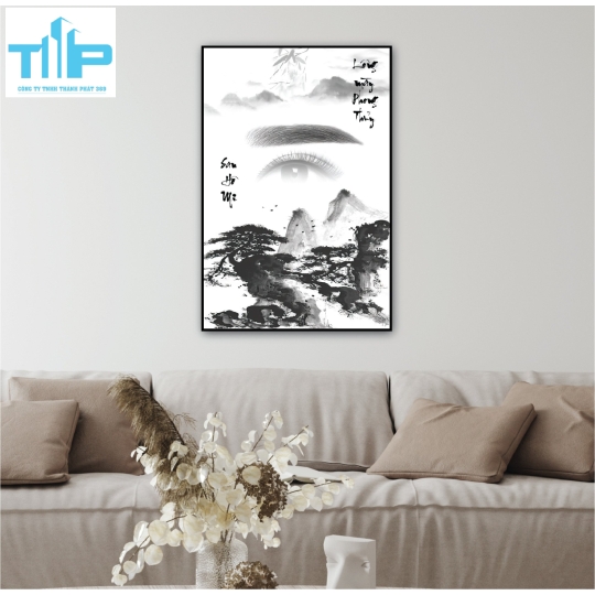 Khung tranh tráng gương phun mày vi chạm 