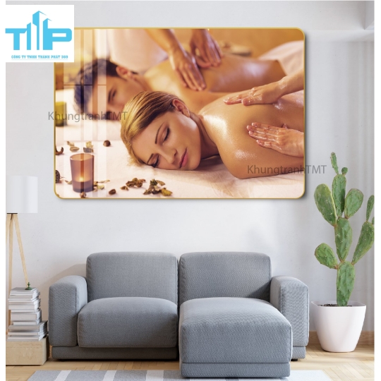 Khung tranh tráng gương cho  spa