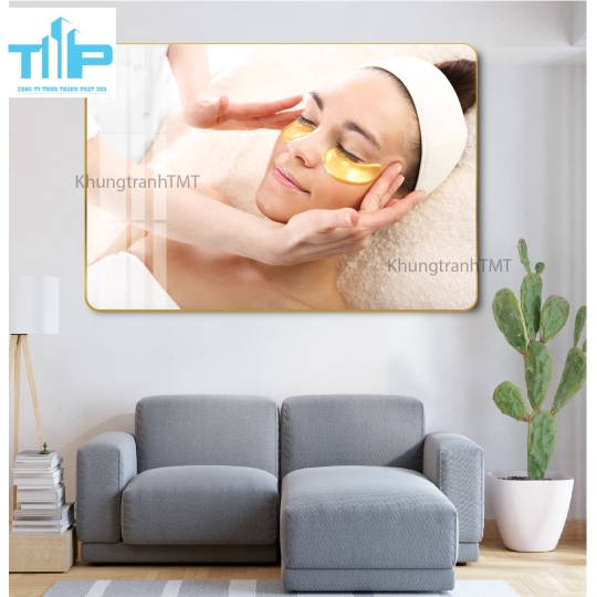 Khung tranh tráng gương cho  spa