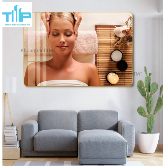 Tranh tráng gương spa dưỡng sinh 