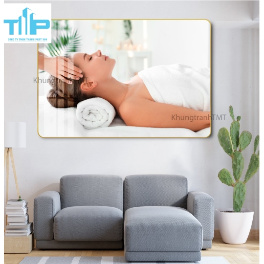 Tranh tráng gương spa dưỡng sinh 