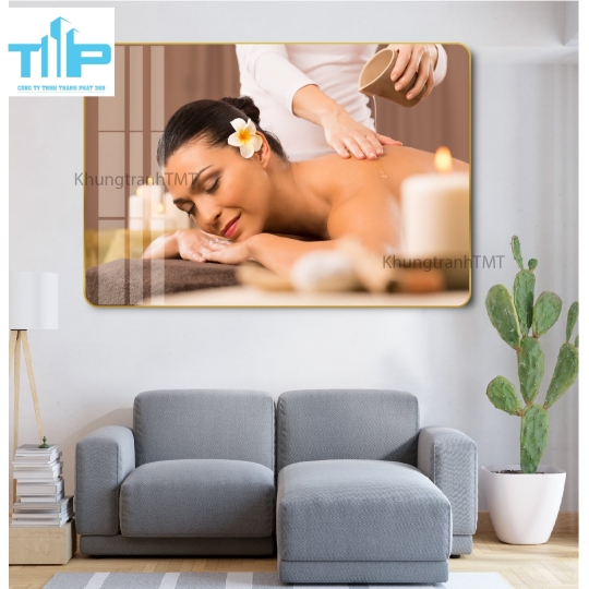 Tranh tráng gương spa dưỡng sinh 