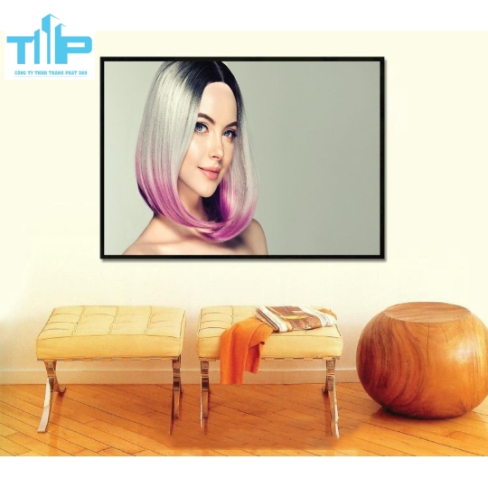 Khung tranh tráng gương mẫu tóc 