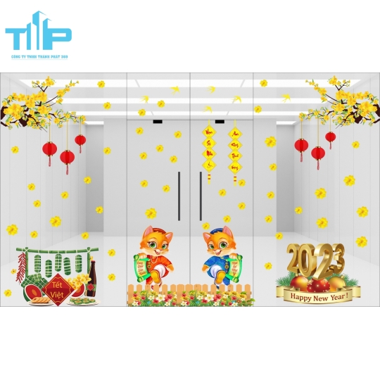 Decal Trang Trí Tết 2 