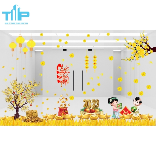 Decal Trang Trí Tết 2 